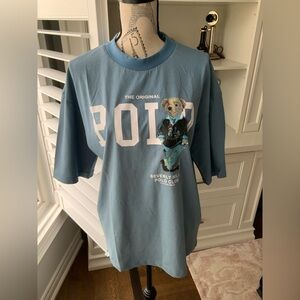RALPH LAUREN POLO Original Bear Graphic T-Shirt Blue Men’s Size Large LIKE NEW